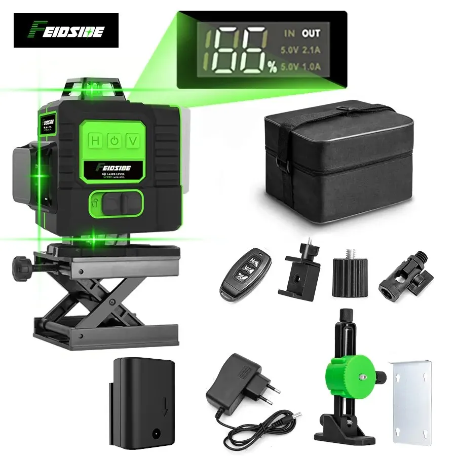 FEIDSIDE 16/12 Lines 4D/3D Las - Laser Level 16 Lines 4D Green 评论和价格