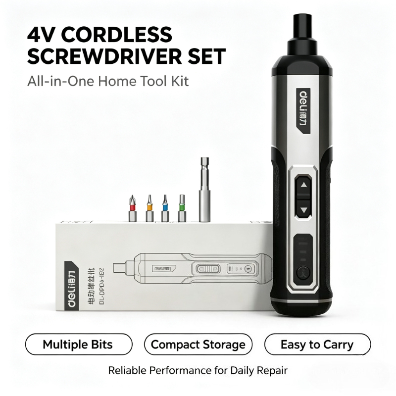 Deli 4V 3‑Speed Cordless Elect - Electric Screwdriver Rechargeable Usb 评论和价格