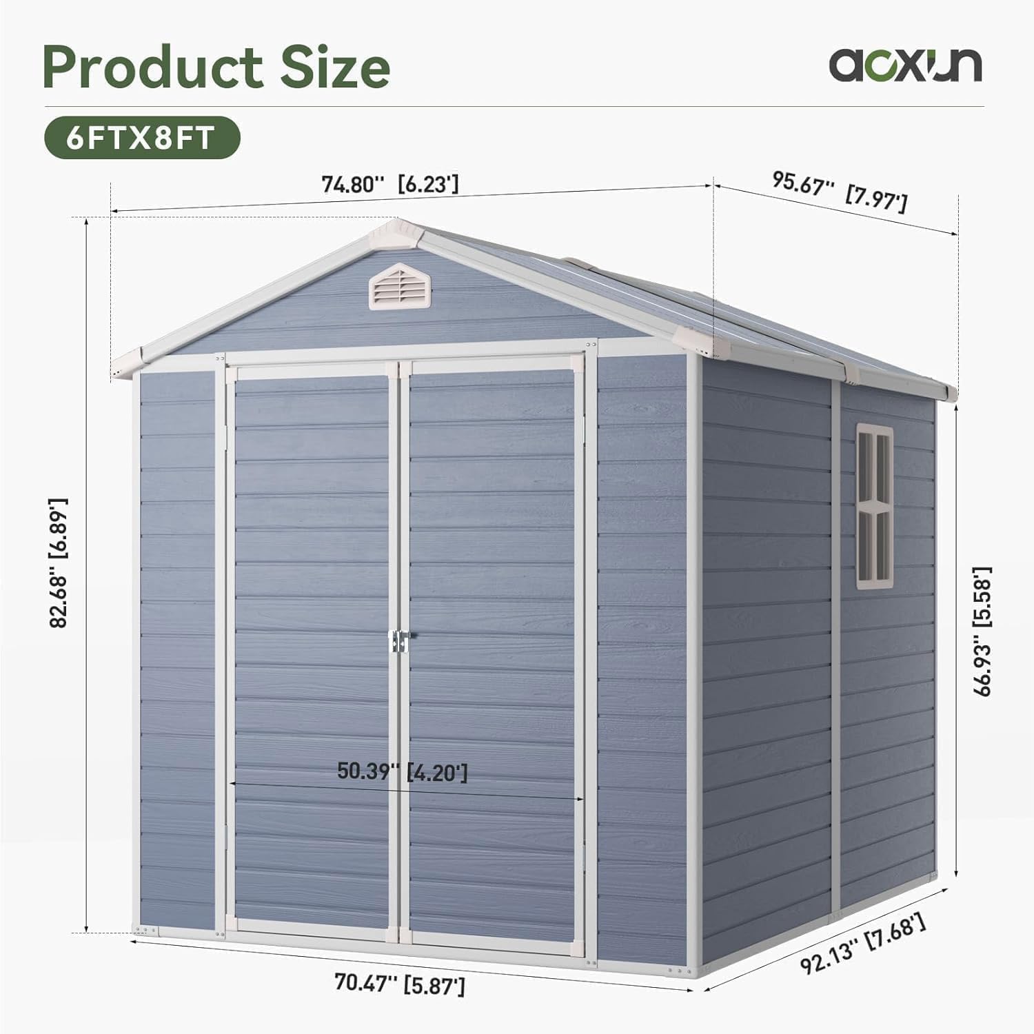 6x8 FT Outdoor Storage Shed Re - Garden Tools 评论和价格