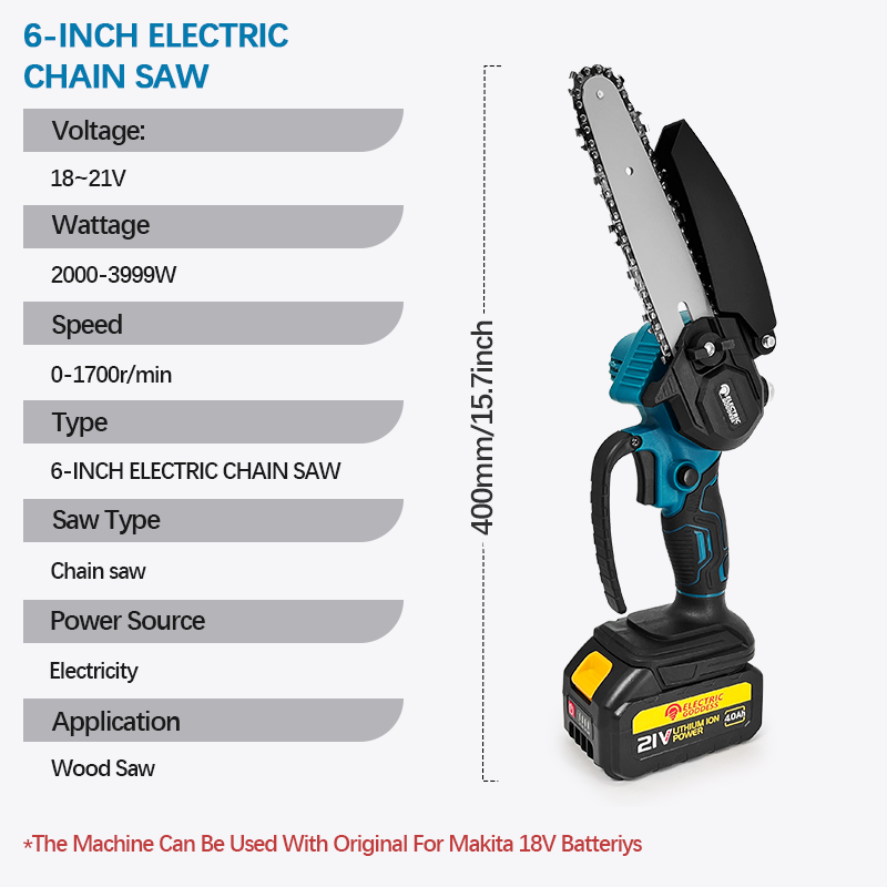 1700RPM 6 Inch Mini Cordless E - Mini Electric Chainsaw 6 Inch 评论和价格
