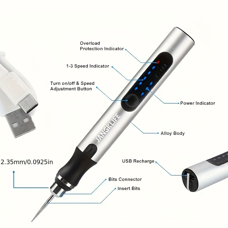JANGKLIFE USB Cordless Rotary  - Cordless Rotary Tool Kit Accessories 评论和价格
