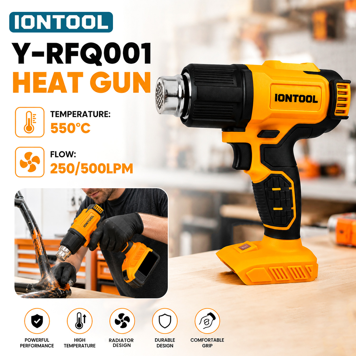 IONTOOL Cordless Heat Gun 550℃ - Cordless Heat Gun For Shrink Tubing 评论和价格