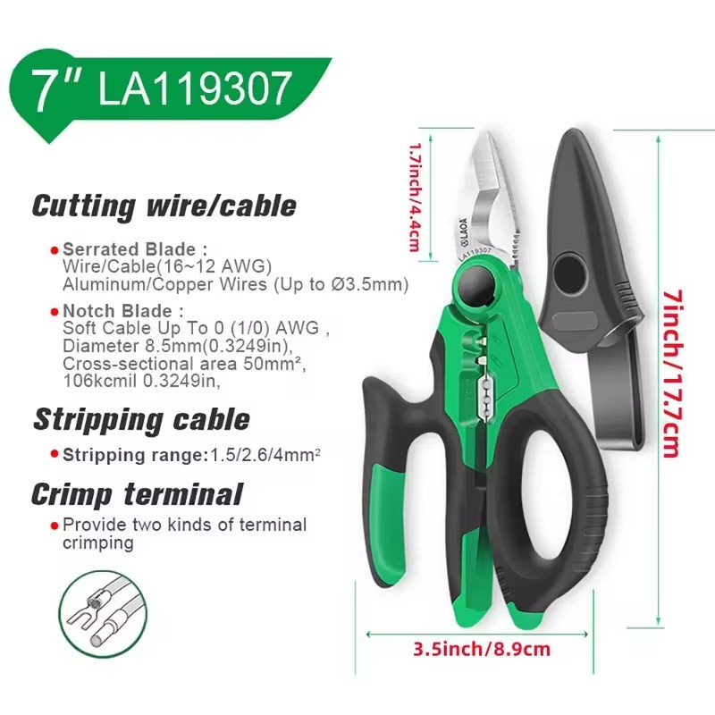 LAOA Electrician Scissors 6/7/ - Automatic Wire Stripper Cutter 评论和价格